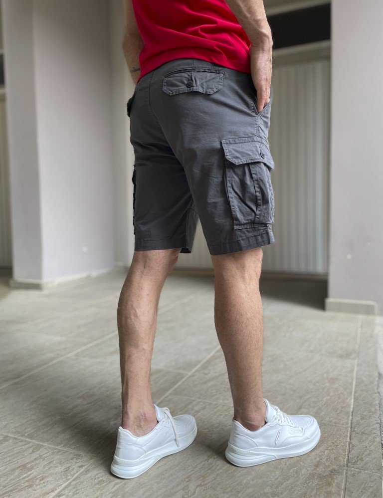 Ανδρική ανθρακί cargo βερμούδα 242102A φωτογραφία